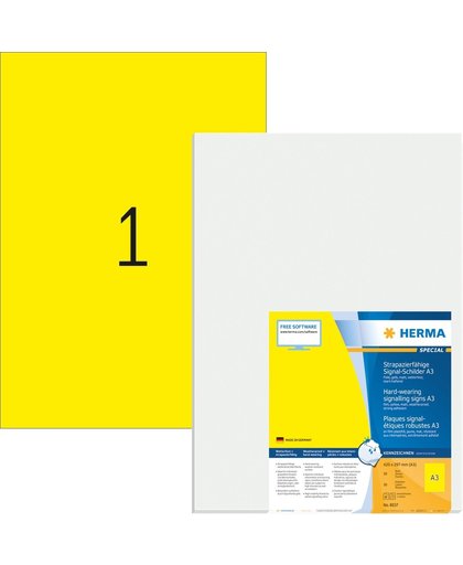 HERMA 8037 Geel Zelfklevend printerlabel printeretiket