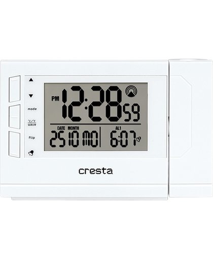 Cresta Zendergestuurde digitale wekker met projectie PRC280 Wit