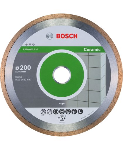 Bosch - Diamantdoorslijpschijf Standard for Ceramic 200 x 25,40 x 1,6 x 7 mm