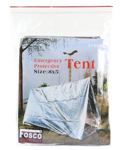 Fun/Feest Emergency Tent - Lichtgewicht tent - 2-Persoons - Grijs