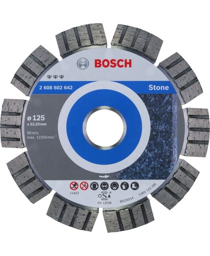 Bosch - Diamantdoorslijpschijf Best for Stone 125 x 22,23 x 2,2 x 12 mm