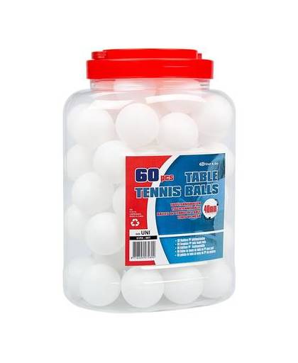 Get & Go tafeltennisballen in pot - 60 stuks