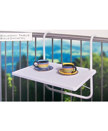 Balkontafel Opklapbaar - Kunststof - Voor buiten op het balkon - Inklapbaar - Wit