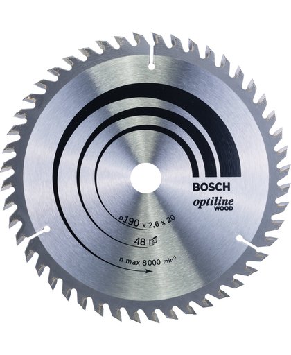 Bosch Cirkelzaagblad Optiline Wood - 190 x 20/16 x 2,6 mm - 48 tanden