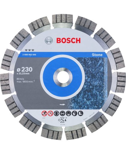 Bosch - Diamantdoorslijpschijf Best for Stone 230 x 22,23 x 2,4 x 15 mm