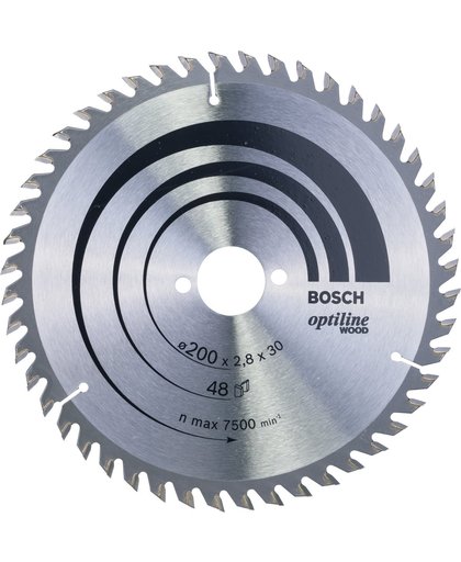 Bosch Cirkelzaagblad Optiline Wood - 200 x 30 x 2,8 mm - 48 tanden