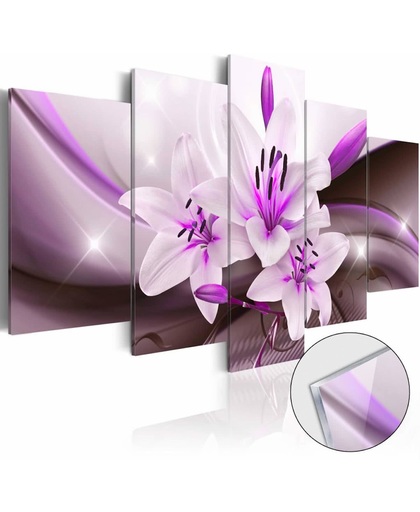 Afbeelding op acrylglas - Lelie in paars