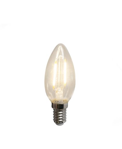 Calex kaarslamp LED filament 2W (vervangt 20W) kleine fitting E14 helder
