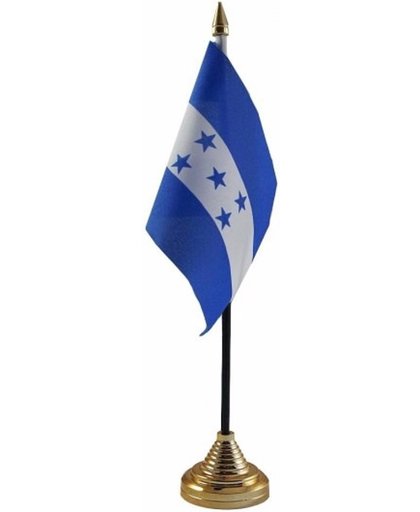 Honduras tafelvlaggetje 10 x 15 cm met standaard