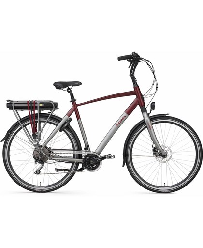 Popal E-Volution 13.0 - Elektrische fiets - E-bike - Bafang achterwielmotor - Grey/Matt Red | 57cm