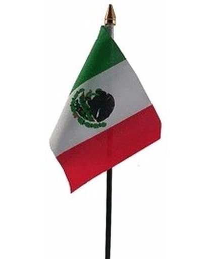 Mexico mini vlaggetje op stok 10 x 15 cm