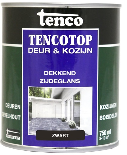 Tenco Tencotop houtbescherming dekkend halfglans zwart 39 750 ml