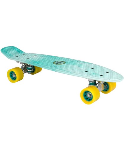 Nijdam Kunststof Skateboard 22.5" - Splash Dye - Mintgroen/Geel