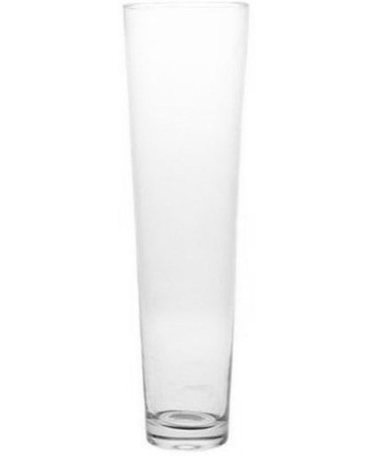 Conische vaas helder glas 50 cm