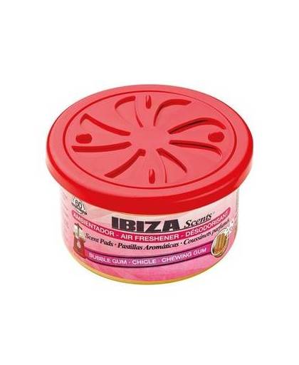 Ibiza scents luchtverfrisser blikje bubble gum blauw blister