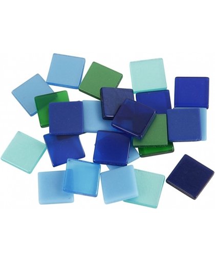Mozaiek tegels kunsthars groen/blauw 10x10