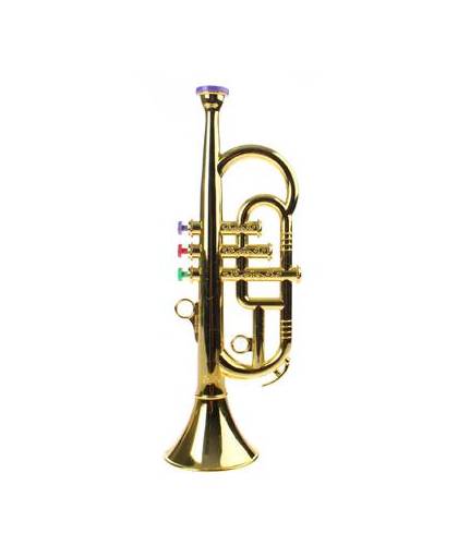 Toi-toys trompet 3 toetsen goud 34 cm