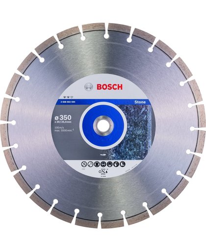 Bosch - Diamantdoorslijpschijf Expert for Stone 350 x 20,00+25,40 x 3,2 x 12 mm
