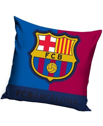 Fc Barcelona Kussen Logo 40 X 40 Cm Blauw/rood