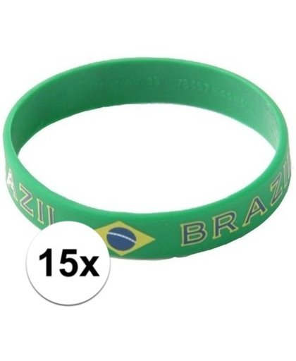 15x Polsbandje Brazilie - Braziliaanse armbandjes