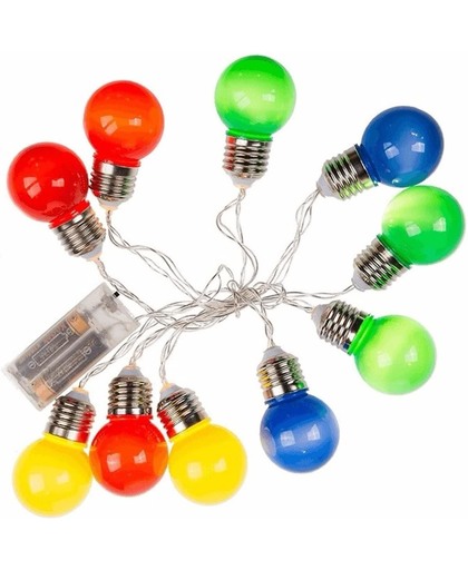Decoratie LED verlichting gekleurde peertjes bundel
