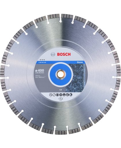 Bosch - Diamantdoorslijpschijf Best for Stone 400 x 20,00+25,40 x 3,2 x 12 mm