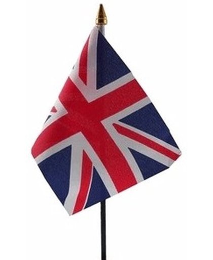 Union Jack mini vlaggetje op stok 10 x 15 cm