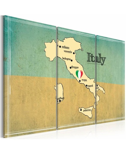 Schilderij - Hart van Italië - Drieluik
