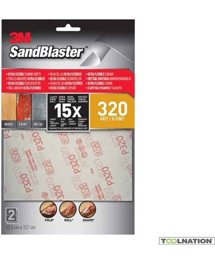 MMM schuurpapier SandBlaster, polyurethaan, (lxb) 177x228mm