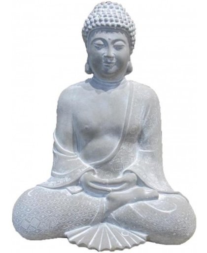 Beeld mediterende boeddha 28 cm - tuinbeeld