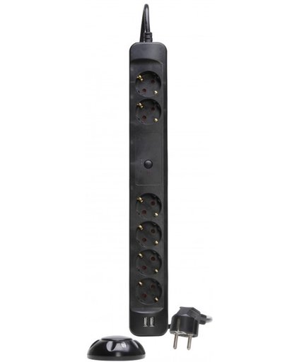 Kopp tafelcontactdoos 6-voudig usb incl draadloze afstandsbediening 1,4 m