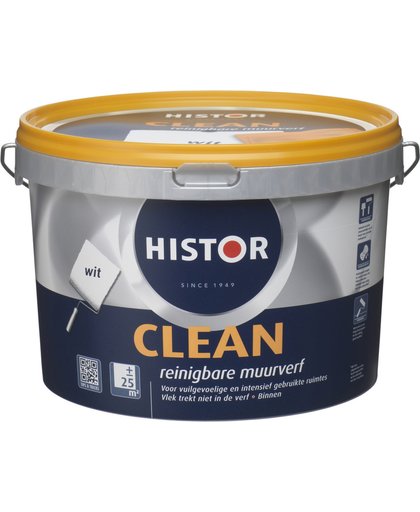 Histor Clean Muurverf - 2,5 liter - Wit