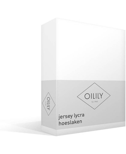 Oilily Jersey Lycra - Hoeslaken - Tweepersoons - 140/160x200/220 cm - White