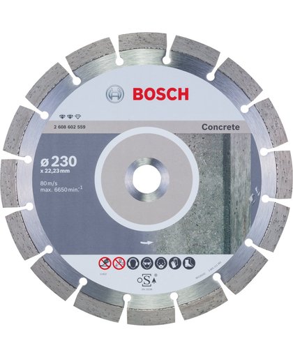 Bosch - Diamantdoorslijpschijf Expert for Concrete 230 x 22,23 x 2,4 x 12 mm