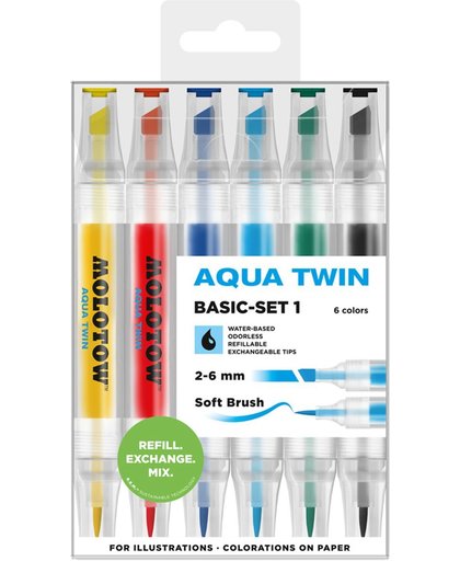 Molotow Aqua twinmarker set basic 1
