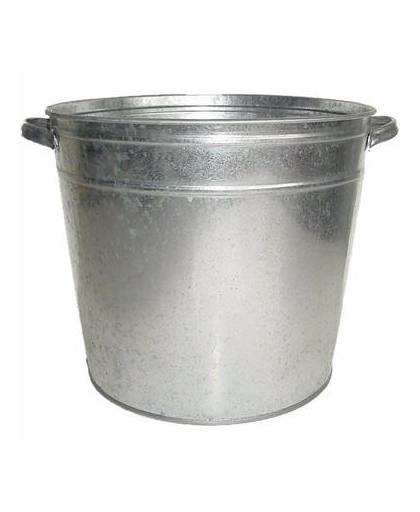 Zilveren zinken kuip emmer 37 liter
