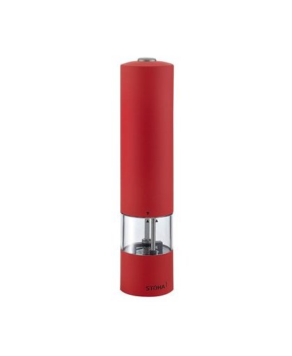Fackelmann Stoha elektrische zout- en pepermolen softgrip - rood - 210 mm