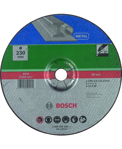 Bosch afbraamschijf - Voor metaal - 230 x 6 mm - gebogen