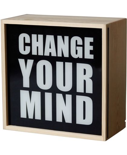 Seletti Lighthink Box - Wandlamp - Change your mind - Naturel