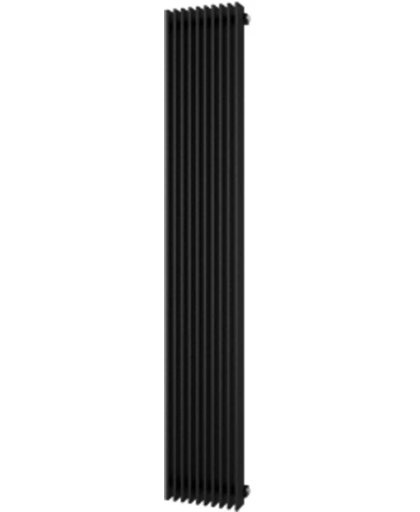 Plieger Antika Retto designradiator verticaal 1800x295mm 1111 watt zwart grafiet (black graphite)