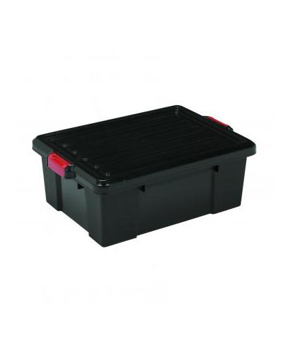 Iris Power opbergbox - 25 l - zwart/rood