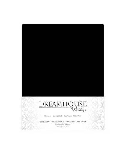 Dreamhouse Hoeslaken Katoen Zwart -140 x 200 cm