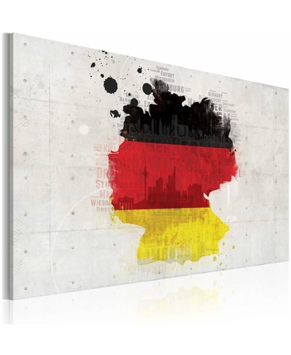 Schilderij - Kaart van Duitsland
