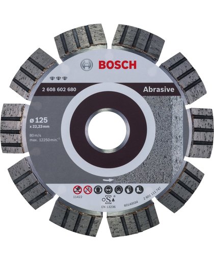 Bosch - Diamantdoorslijpschijf Best for Abrasive 125 x 22,23 x 2,2 x 12 mm