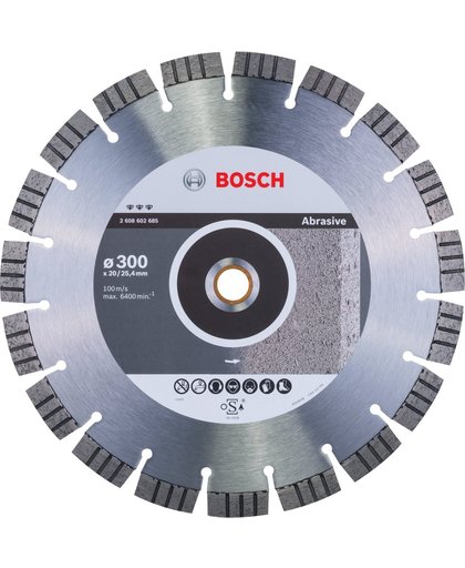 Bosch - Diamantdoorslijpschijf Best for Abrasive 300 x 20,00+25,40 x 2,8 x 15 mm