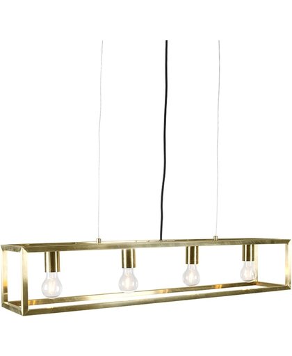 QAZQA HL Cage 4 - Hanglamp - 4 lichts - H 1250 mm - goud/messing