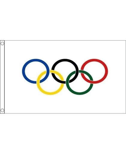 Olympische spelen vlag 90 x 60 cm - Olympische sportvlaggen