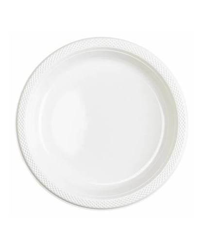 Witte borden plastic 23cm 10 stuks