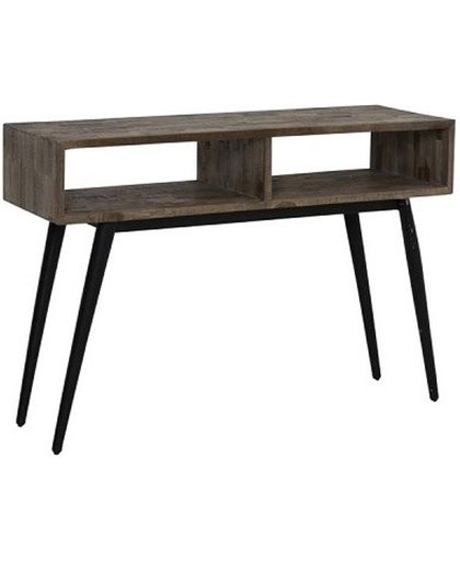 Light & Living Sidetable TABURICO table open 115x40x80 cm  -  mix hout-mat zwart