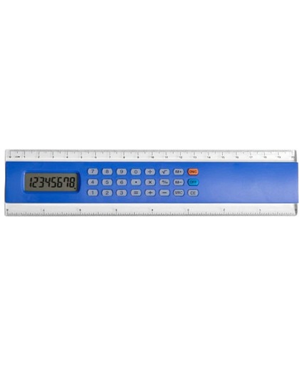 Liniaal rekenmachine blauw
